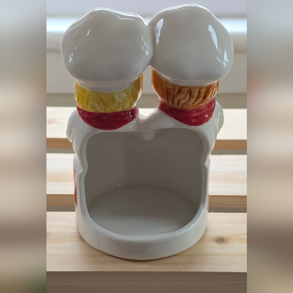 Campbell's Red & White Ceramic Twin Sponge Holder Vintage - Picture 3 of 8